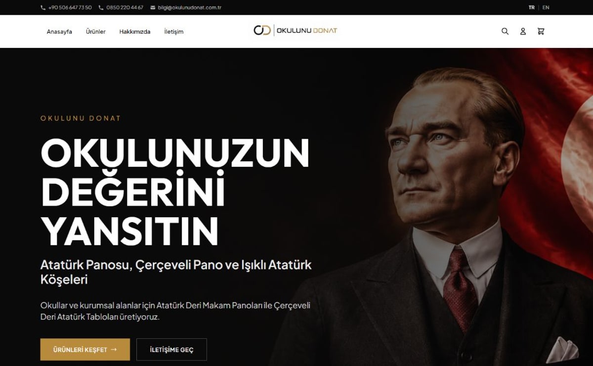Okulunu Donat Kurumsal Web Sitesi proje görseli